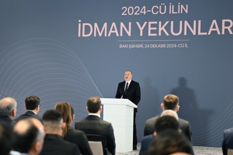 Prezident ilin idman yekunlarına həsr olunan mərasimdə iştirak edib - YENİLƏNİB - FOTO