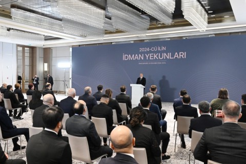 Prezident ilin idman yekunlarına həsr olunan mərasimdə iştirak edib - YENİLƏNİB - FOTO