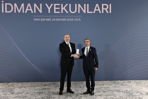 Prezident ilin idman yekunlarına həsr olunan mərasimdə iştirak edib - YENİLƏNİB - FOTO