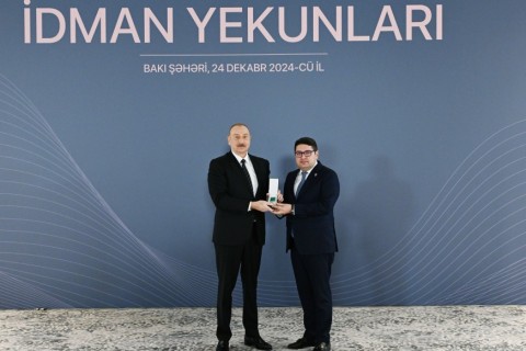 Prezident ilin idman yekunlarına həsr olunan mərasimdə iştirak edib - YENİLƏNİB - FOTO