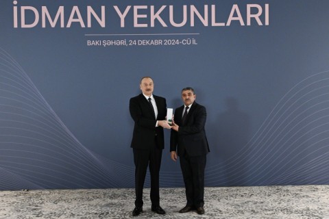 Prezident ilin idman yekunlarına həsr olunan mərasimdə iştirak edib - YENİLƏNİB - FOTO