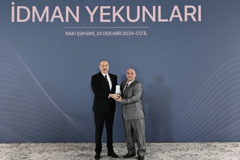 Prezident ilin idman yekunlarına həsr olunan mərasimdə iştirak edib - YENİLƏNİB - FOTO