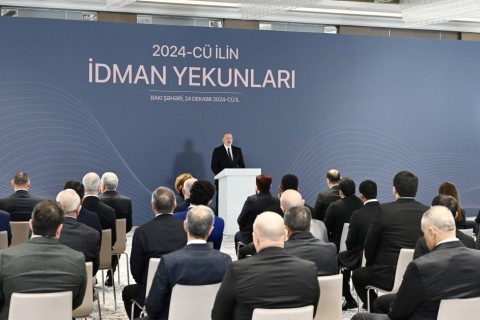 Prezident ilin idman yekunlarına həsr olunan mərasimdə iştirak edib - YENİLƏNİB - FOTO