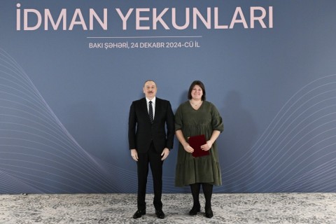 Prezident ilin idman yekunlarına həsr olunan mərasimdə iştirak edib - YENİLƏNİB - FOTO