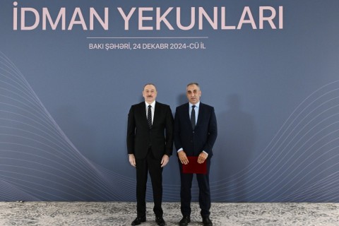 Prezident ilin idman yekunlarına həsr olunan mərasimdə iştirak edib - YENİLƏNİB - FOTO