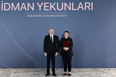 Prezident ilin idman yekunlarına həsr olunan mərasimdə iştirak edib - YENİLƏNİB - FOTO