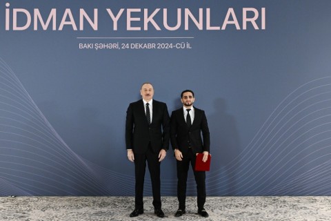 Prezident ilin idman yekunlarına həsr olunan mərasimdə iştirak edib - YENİLƏNİB - FOTO