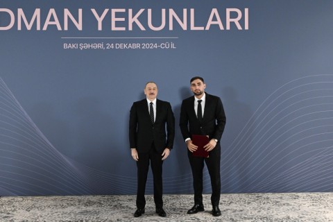 Prezident ilin idman yekunlarına həsr olunan mərasimdə iştirak edib - YENİLƏNİB - FOTO