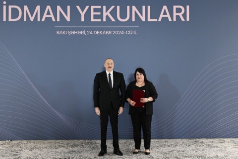 Prezident ilin idman yekunlarına həsr olunan mərasimdə iştirak edib - YENİLƏNİB - FOTO