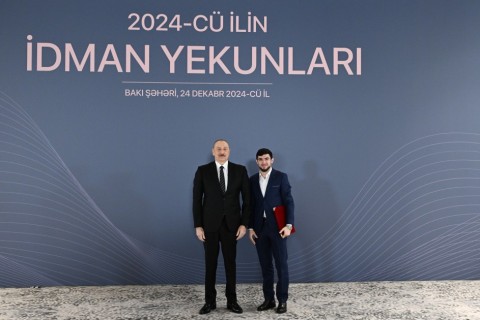 Prezident ilin idman yekunlarına həsr olunan mərasimdə iştirak edib - YENİLƏNİB - FOTO