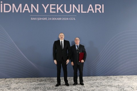 Prezident ilin idman yekunlarına həsr olunan mərasimdə iştirak edib - YENİLƏNİB - FOTO