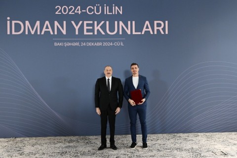 Prezident ilin idman yekunlarına həsr olunan mərasimdə iştirak edib - YENİLƏNİB - FOTO