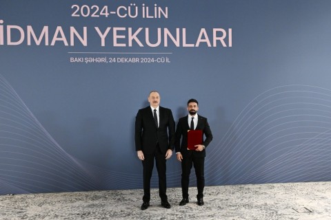 Prezident ilin idman yekunlarına həsr olunan mərasimdə iştirak edib - YENİLƏNİB - FOTO