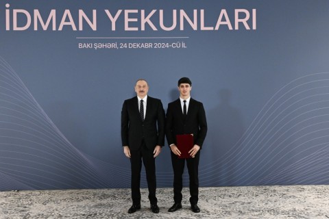 Prezident ilin idman yekunlarına həsr olunan mərasimdə iştirak edib - YENİLƏNİB - FOTO