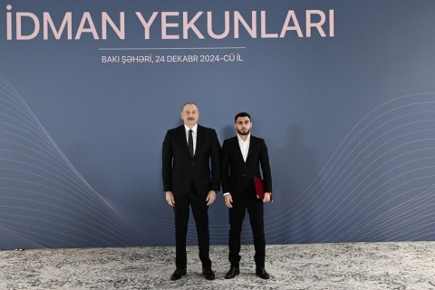 Prezident ilin idman yekunlarına həsr olunan mərasimdə iştirak edib - YENİLƏNİB - FOTO