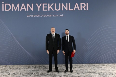 Prezident ilin idman yekunlarına həsr olunan mərasimdə iştirak edib - YENİLƏNİB - FOTO