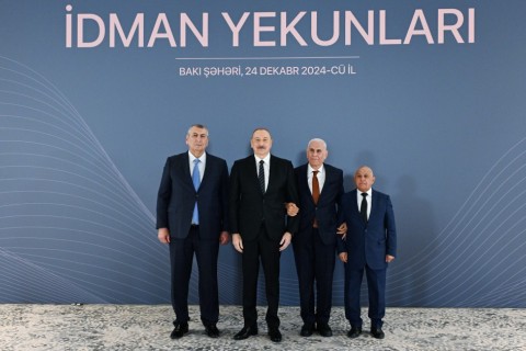 Prezident ilin idman yekunlarına həsr olunan mərasimdə iştirak edib - YENİLƏNİB - FOTO