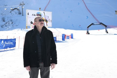 Prezident Şahdağ Turizm Kompleksindəki “Xizək klubu” binasının tikintisi ilə tanış olub - FOTO