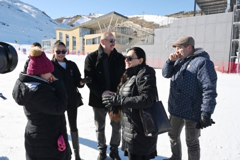 Prezident Şahdağ Turizm Kompleksindəki “Xizək klubu” binasının tikintisi ilə tanış olub - FOTO