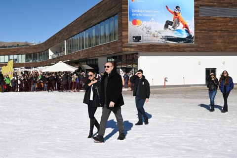 Prezident Şahdağ Turizm Kompleksindəki “Xizək klubu” binasının tikintisi ilə tanış olub - FOTO