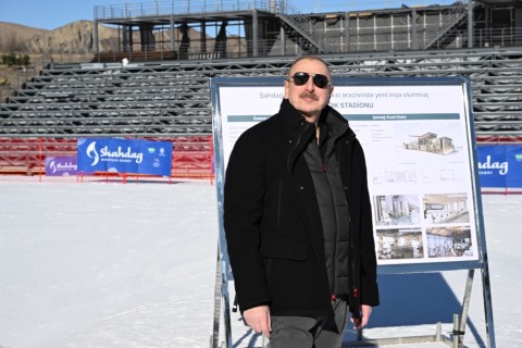 Prezident Şahdağ Turizm Kompleksindəki “Xizək klubu” binasının tikintisi ilə tanış olub - FOTO