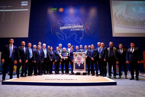 Azerbaijan Weightlifting Championship Opening Ceremony Held - PHOTO