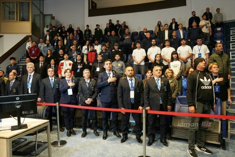 Azerbaijan Weightlifting Championship Opening Ceremony Held - PHOTO