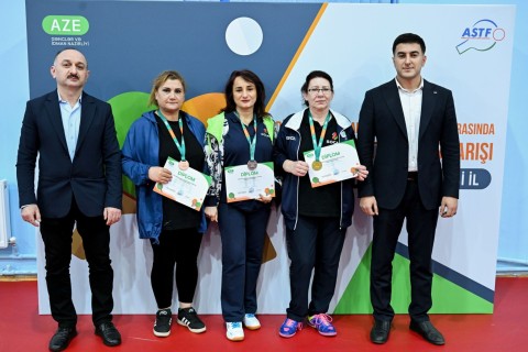 Dövlət qurumları arasında stolüstü tennis yarışının qalibləri - FOTO