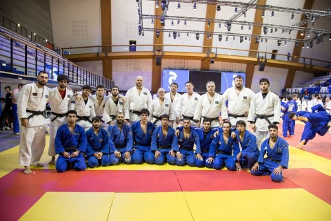 Azerbaijani judokas continue training in Paris - PHOTO