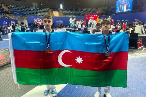 Azerbaijani taekwondo players win 2 more medals at Fujairah Open