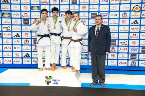 Six medals for Azerbaijani judokas on the opening day of the European Cup - PHOTO