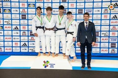 Six medals for Azerbaijani judokas on the opening day of the European Cup - PHOTO