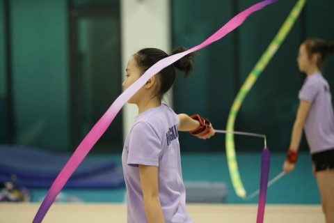 Mongolian rhythmic gymnastics team holds training camp in Baku - PHOTO