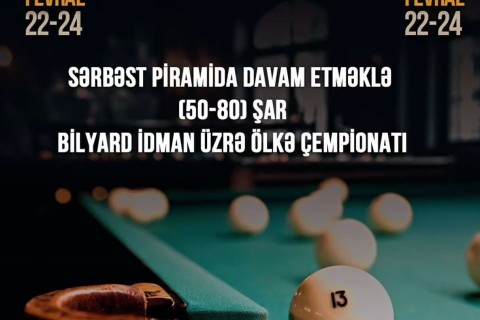 Bilyard üzrə Azərbaycan çempionatı keçiriləcək