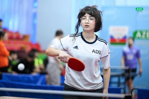 Tələbələr arasında stolüstü tennis yarışına start verilib - FOTO