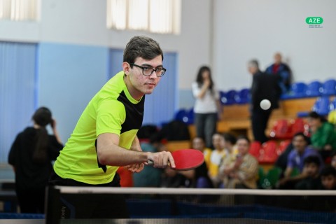 Tələbələr arasında stolüstü tennis yarışına start verilib - FOTO