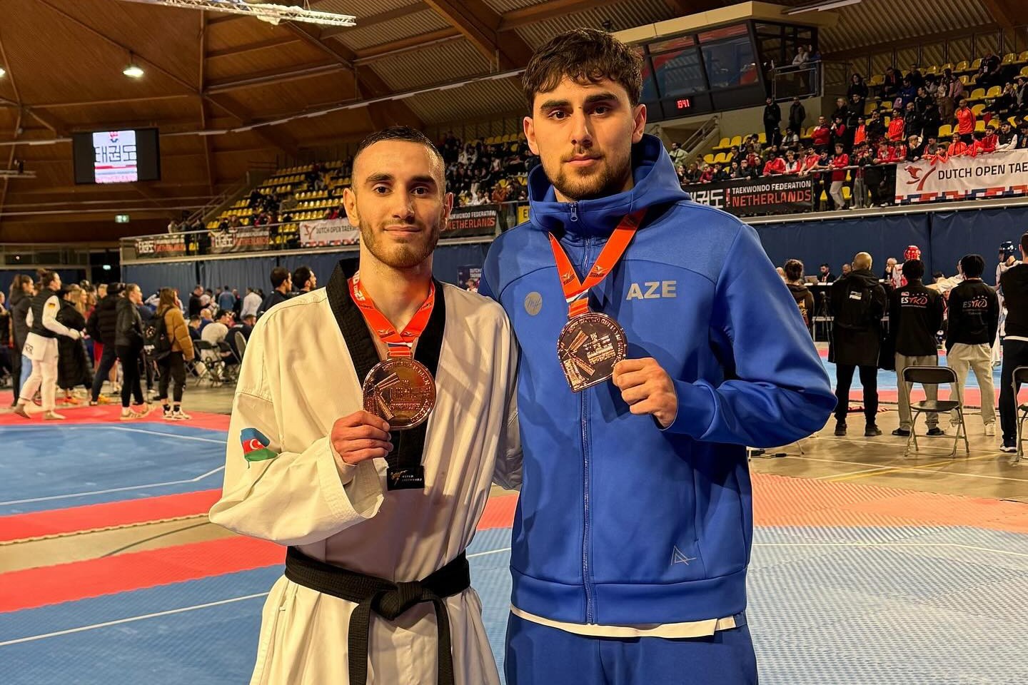 Two of Azerbaijani taekwondo athletes won medals in the Netherlands