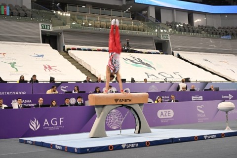 Azerbaijani gymnasts finished the World Cup in Baku with 1 gold medal - PHOTO