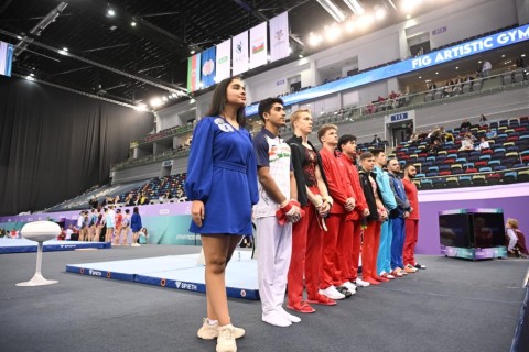 Gimnastlarımız Bakıdakı Dünya Kubokunu 1 qızıl medalla başa vurublar - FOTO