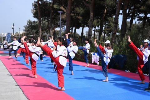 Novruz şənliyində idmançıların nümunəvi çıxışları nümayiş olunub - FOTO